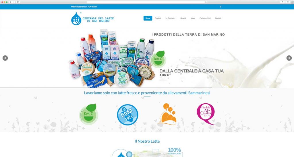 Realizzazione sito web per centrale del latte
