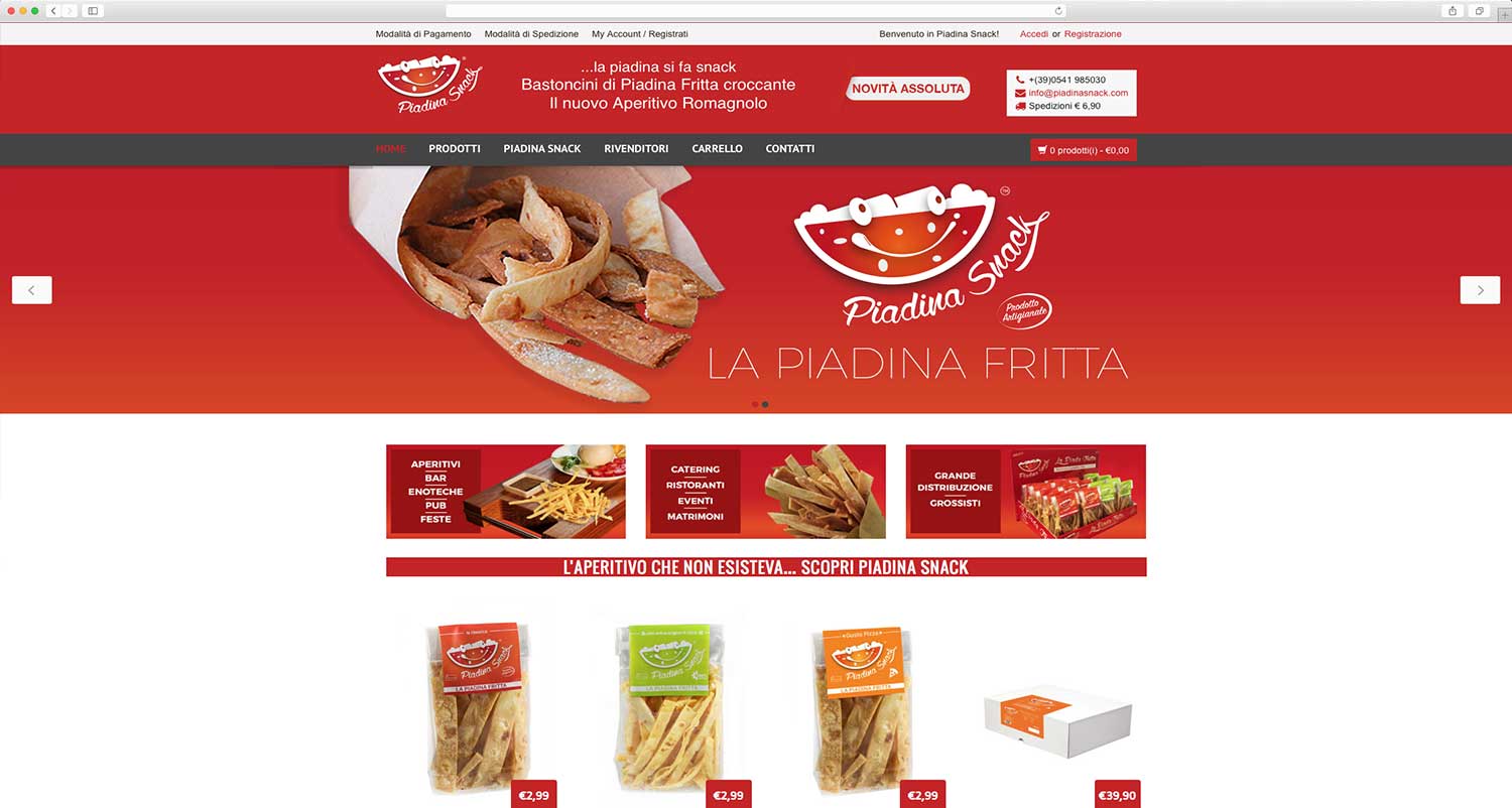 realizzazione e-commerce prodotti alimentari