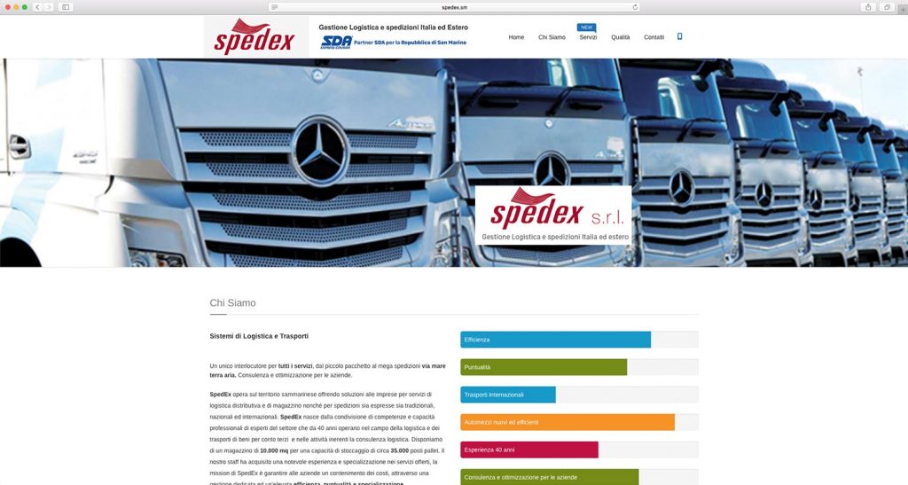 realizzazione sito web logistica spedex