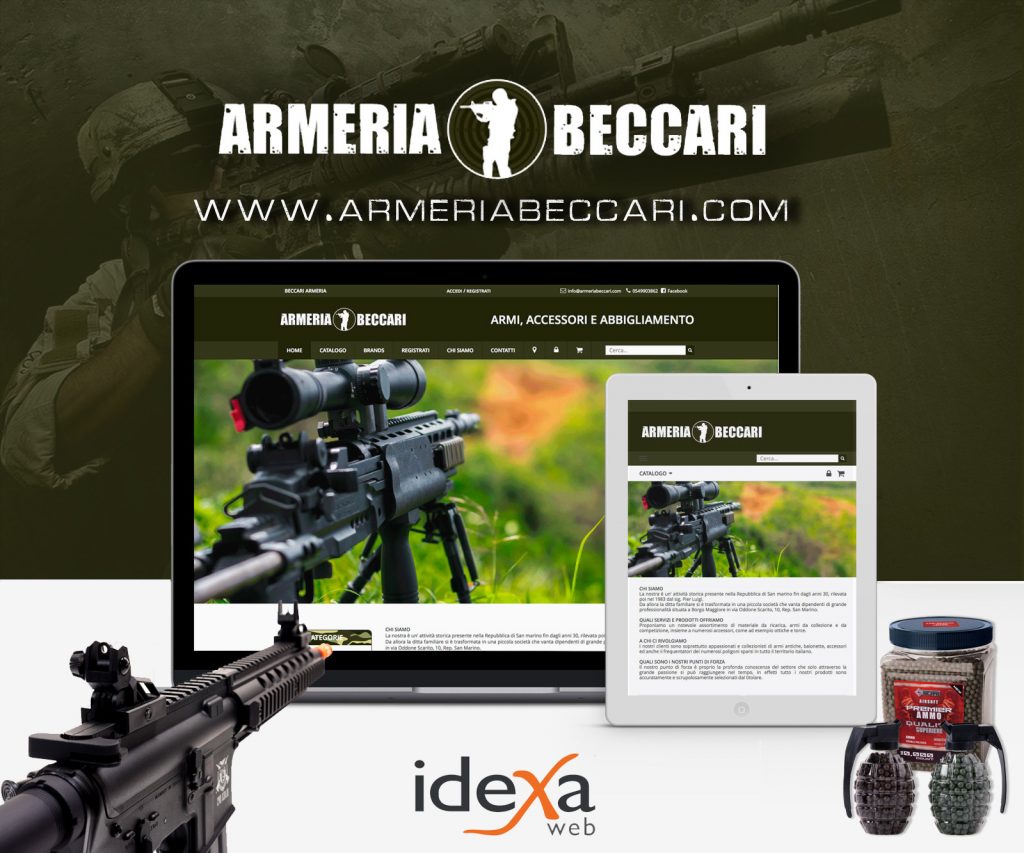 sviluppo ecommerce armeria softair
