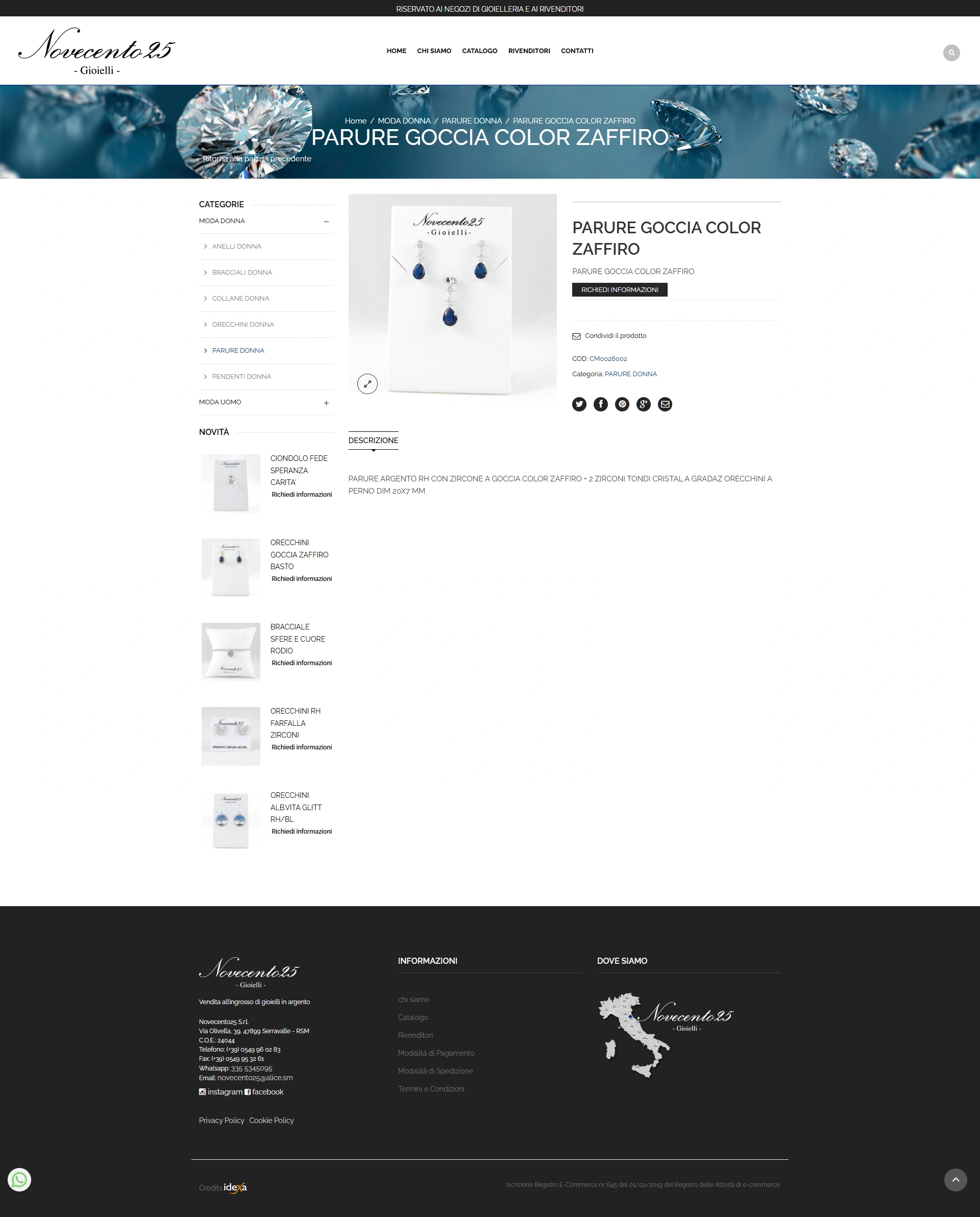 Tradizione familiare nella vendita di gioielli in argento dal 1930 – Novecento25